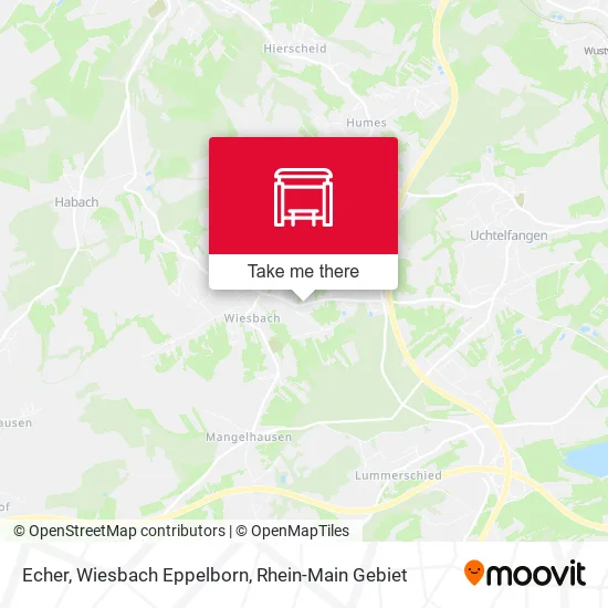 Карта Echer, Wiesbach Eppelborn