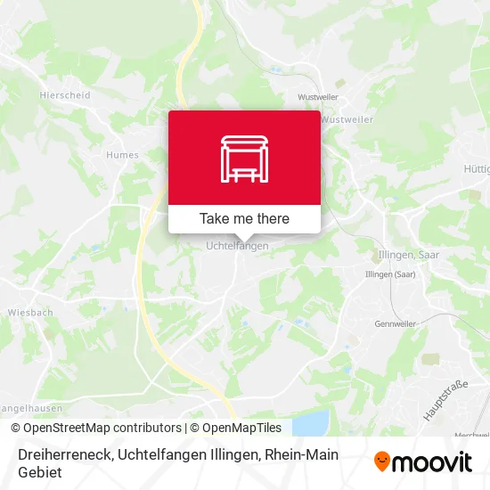 Карта Dreiherreneck, Uchtelfangen Illingen