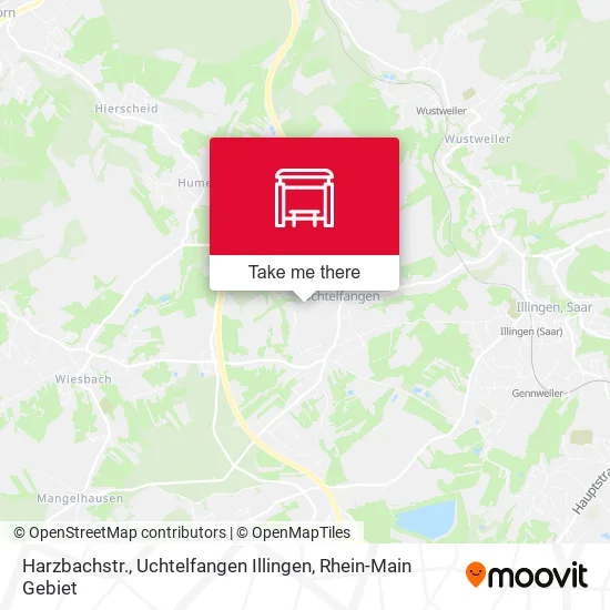 Карта Harzbachstr., Uchtelfangen Illingen