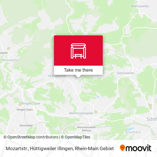 Карта Mozartstr., Hüttigweiler Illingen