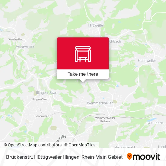 Карта Brückenstr., Hüttigweiler Illingen