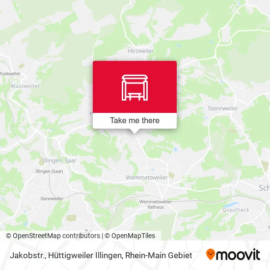 Карта Jakobstr., Hüttigweiler Illingen