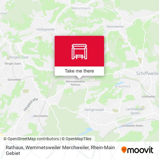 Rathaus, Wemmetsweiler Merchweiler map