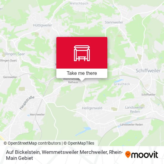 Auf Bickelstein, Wemmetsweiler Merchweiler map