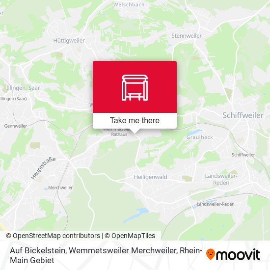 Auf Bickelstein, Wemmetsweiler Merchweiler map