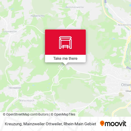 Карта Kreuzung, Mainzweiler Ottweiler