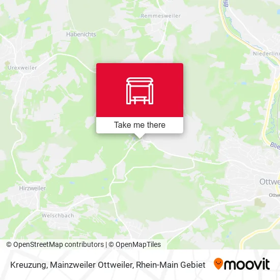 Карта Kreuzung, Mainzweiler Ottweiler
