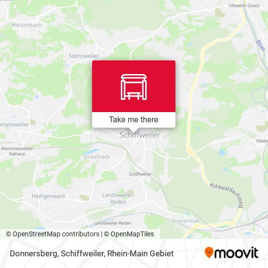 Donnersberg, Schiffweiler map