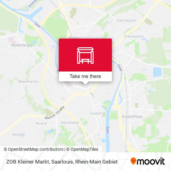 ZOB Kleiner Markt, Saarlouis map