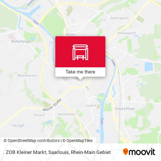 ZOB Kleiner Markt, Saarlouis map