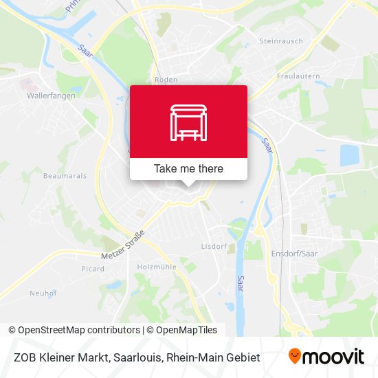 ZOB Kleiner Markt, Saarlouis map