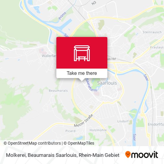 Molkerei, Beaumarais Saarlouis map