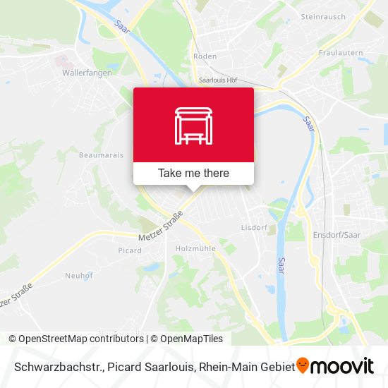 Schwarzbachstr., Picard Saarlouis map