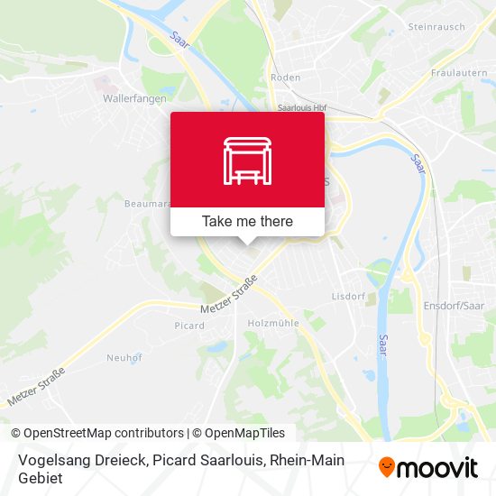 Vogelsang Dreieck, Picard Saarlouis map