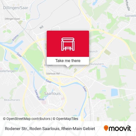 Rodener Str., Roden Saarlouis map