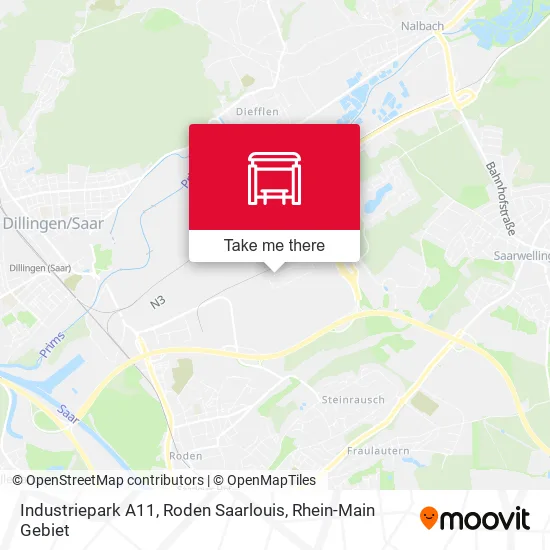 Карта Industriepark A11, Roden Saarlouis