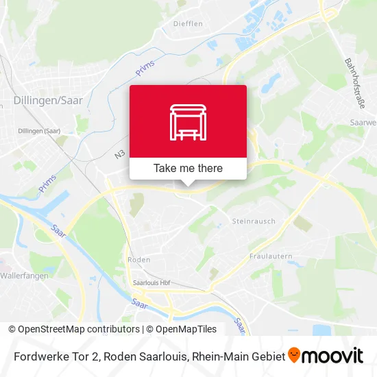 Карта Fordwerke Tor 2, Roden Saarlouis