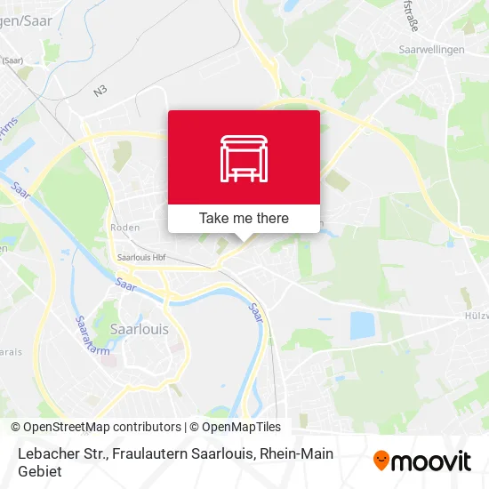 Карта Lebacher Str., Fraulautern Saarlouis
