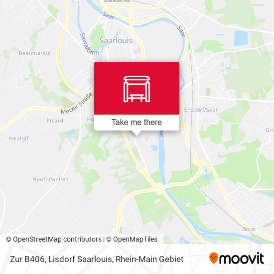 Zur B406, Lisdorf Saarlouis map