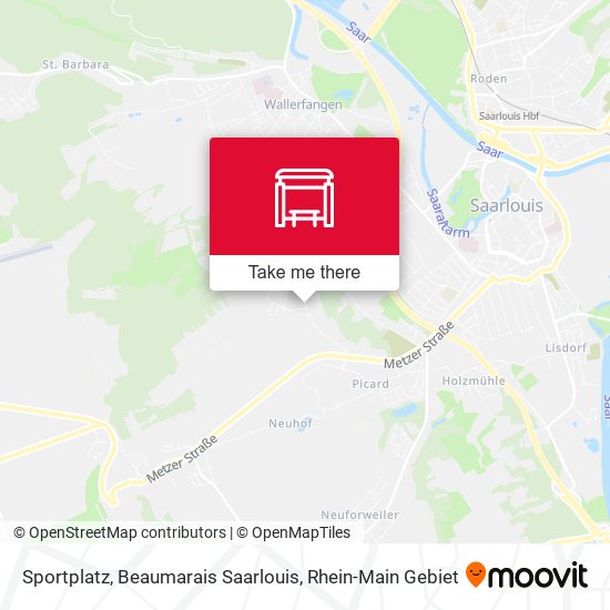 Sportplatz, Beaumarais Saarlouis map