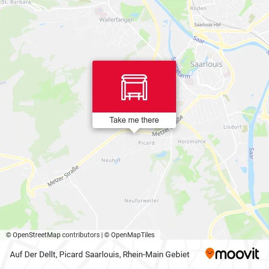 Карта Auf Der Dellt, Picard Saarlouis