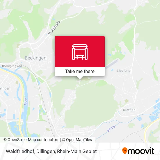 Карта Waldfriedhof, Dillingen