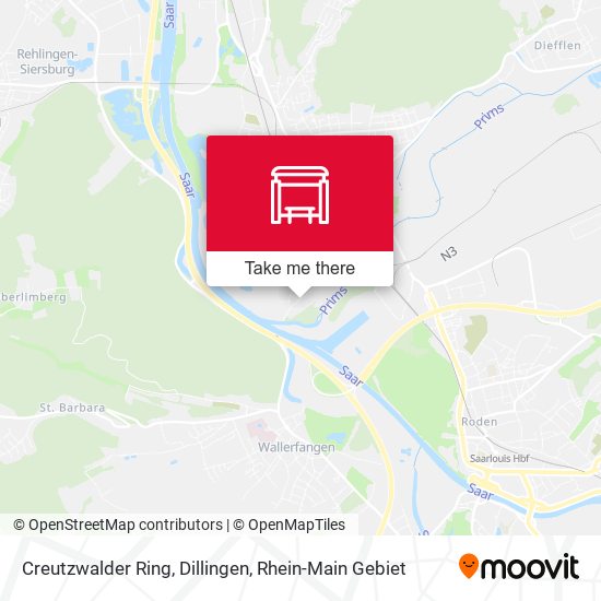Карта Creutzwalder Ring, Dillingen