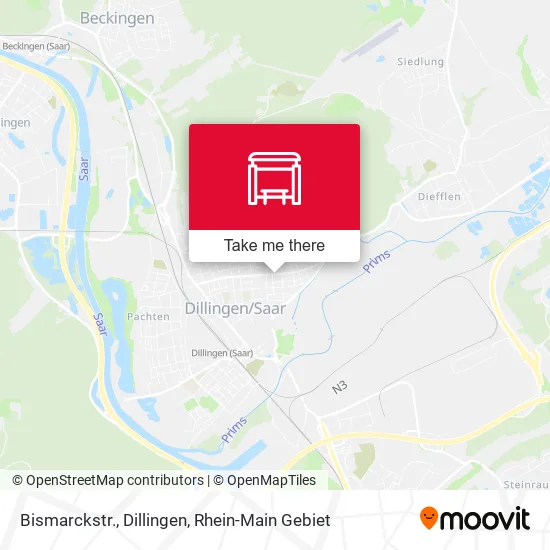 Карта Bismarckstr., Dillingen