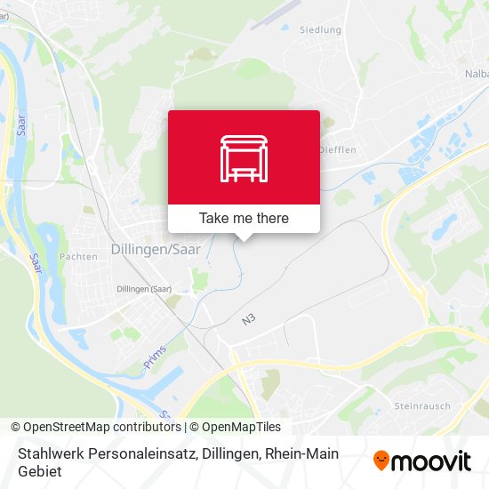 Stahlwerk Personaleinsatz, Dillingen map