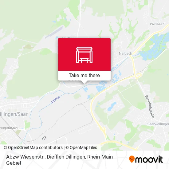 Карта Abzw Wiesenstr., Diefflen Dillingen