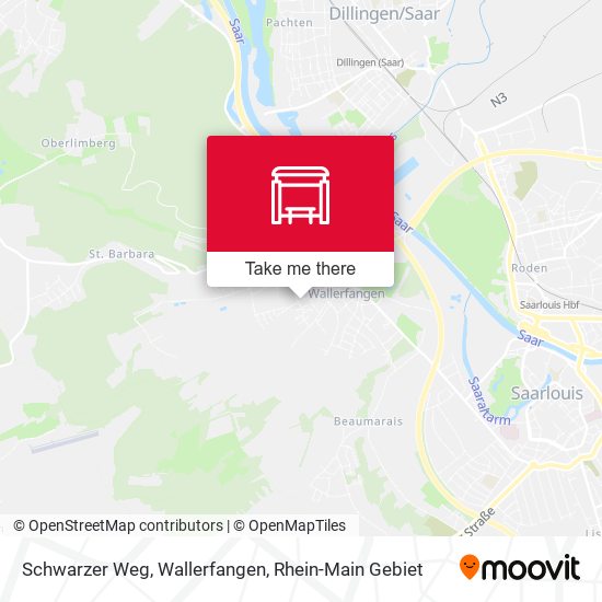 Schwarzer Weg, Wallerfangen map