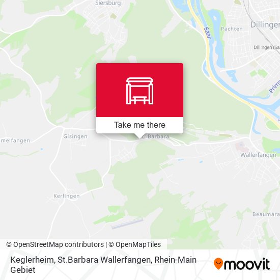 Keglerheim, St.Barbara Wallerfangen map