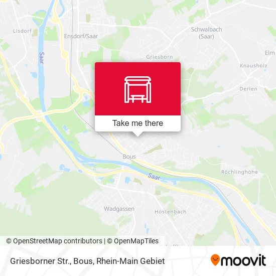 Griesborner Str., Bous map