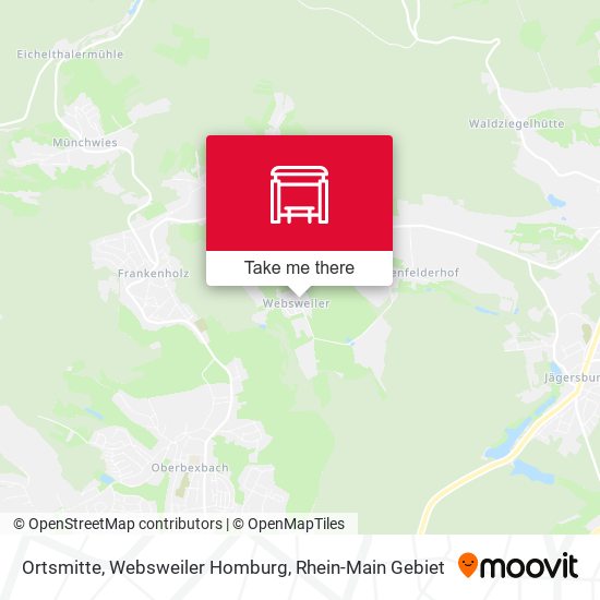 Карта Ortsmitte, Websweiler Homburg