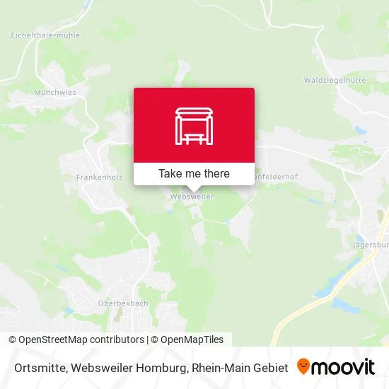 Карта Ortsmitte, Websweiler Homburg