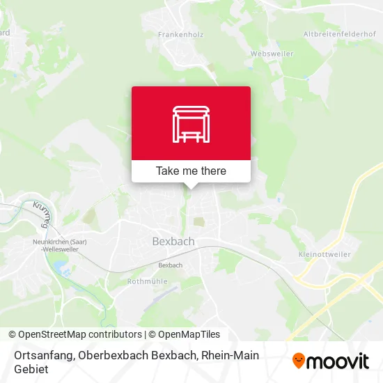 Карта Ortsanfang, Oberbexbach Bexbach