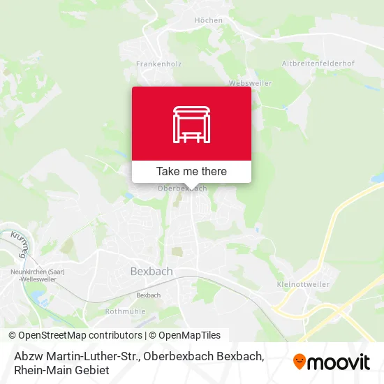 Карта Abzw Martin-Luther-Str., Oberbexbach Bexbach