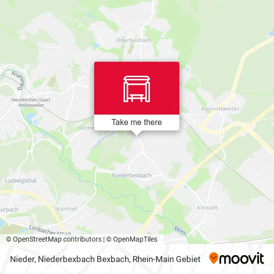 Карта Nieder, Niederbexbach Bexbach