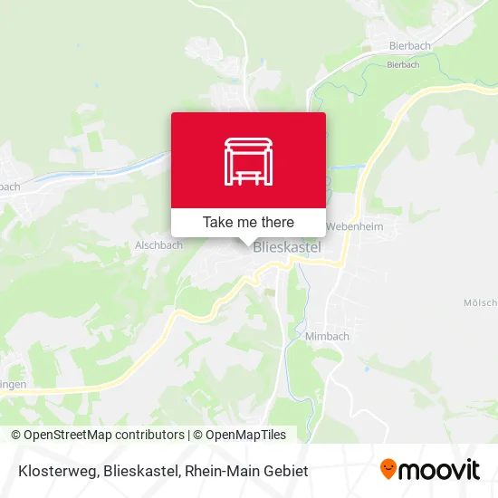 Карта Klosterweg, Blieskastel