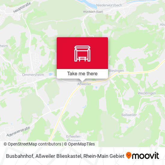 Busbahnhof, Aßweiler Blieskastel map