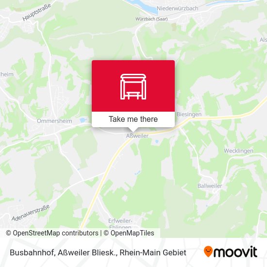 Busbahnhof, Aßweiler Bliesk. map