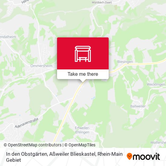 In den Obstgärten, Aßweiler Blieskastel map