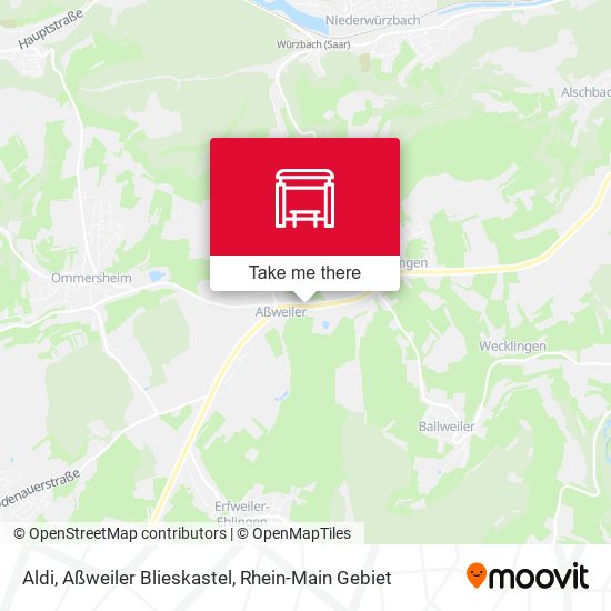 Aldi, Aßweiler Blieskastel map