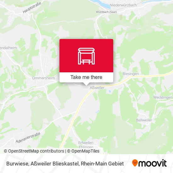 Карта Burwiese, Aßweiler Blieskastel