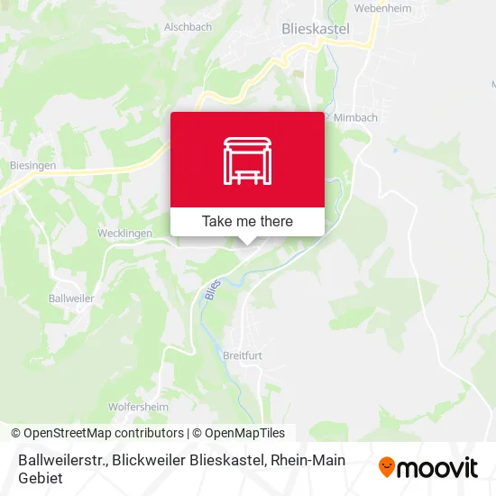 Карта Ballweilerstr., Blickweiler Blieskastel