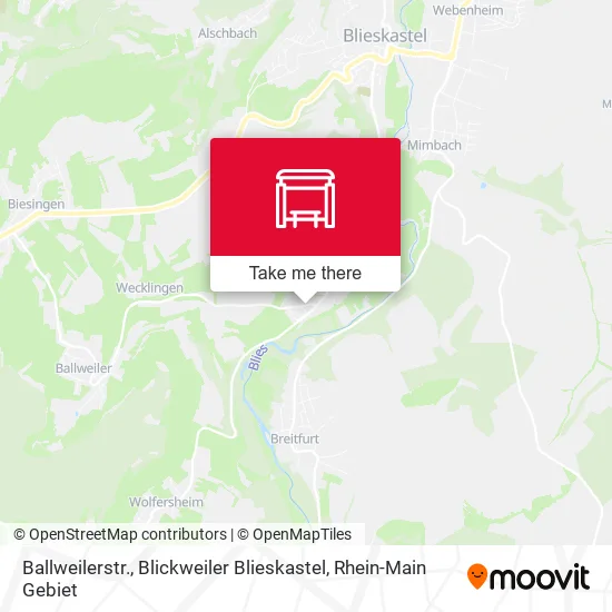 Карта Ballweilerstr., Blickweiler Blieskastel