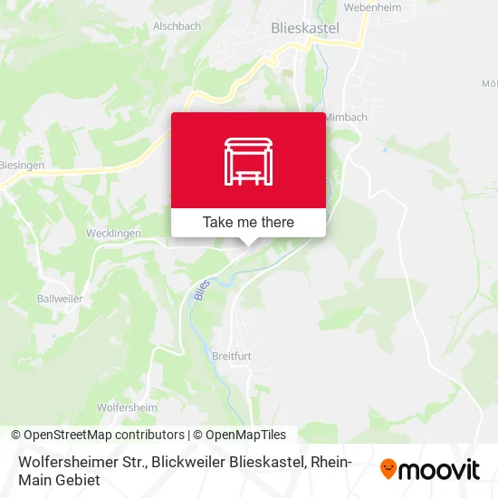 Карта Wolfersheimer Str., Blickweiler Blieskastel