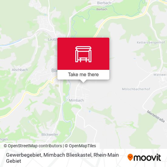 Gewerbegebiet, Mimbach Blieskastel map