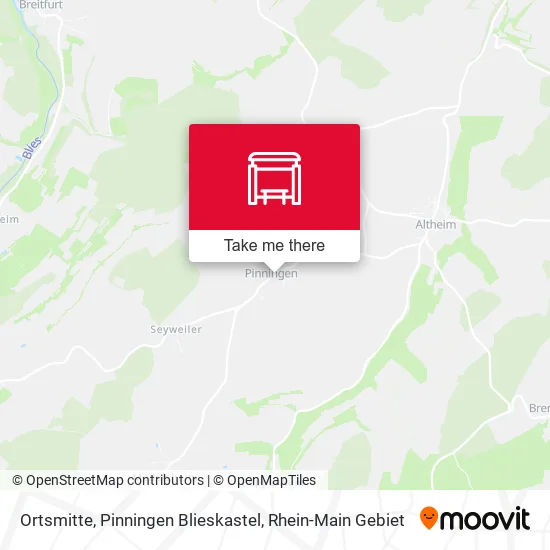 Карта Ortsmitte, Pinningen Blieskastel