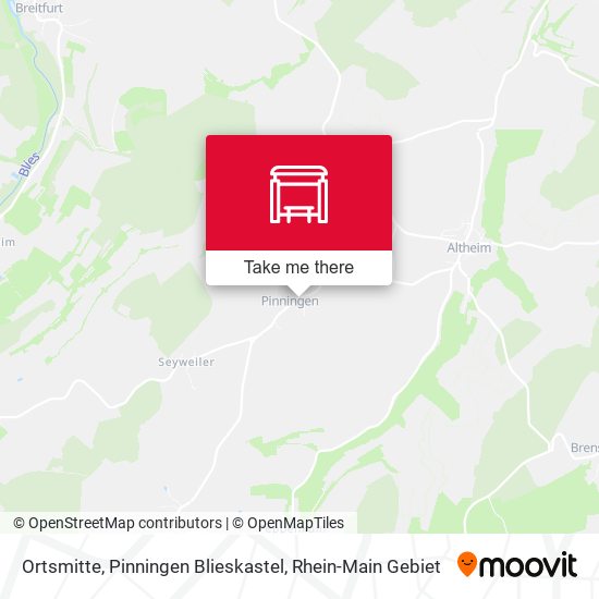 Ortsmitte, Pinningen Blieskastel map
